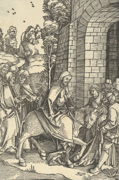 The Entry into Jerusalem, from Speculum Passionis Domini Nostri Ihesu Christi by Hans Schäufelein the Elder