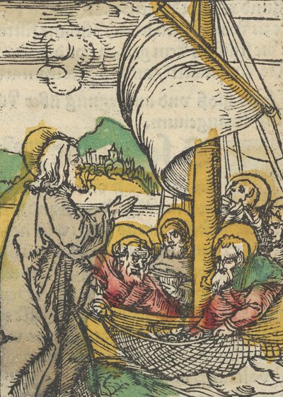 The Second Draught of Fishes by Saint Peter, from Das Plenarium, 1517 by Hans Schäufelein the Elder
