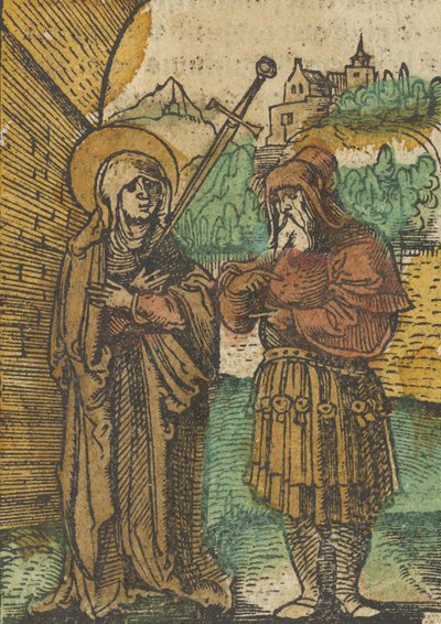 The Virgin as Mater Dolorosa and Simeon, from Das Plenarium, 1517 by Hans Schäufelein the Elder