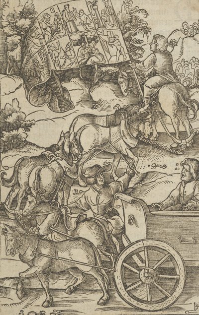 The Virtuous Man on a Chariot on his Way to Heaven by Hans Schäufelein the Elder
