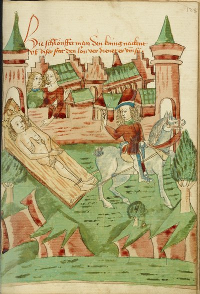 A Naked King, Tied to a Board, is Dragged from the City by Hans Schilling