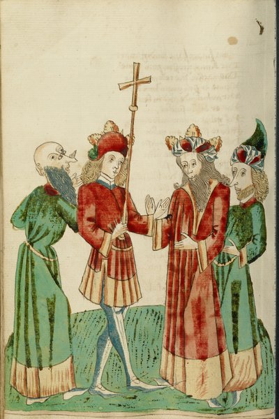 Avenir and Josaphat with Two Scholars by Hans Schilling