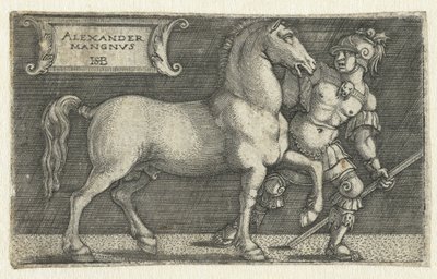 Alexander the Great with His Horse Bucephalus by Hans Sebald Beham