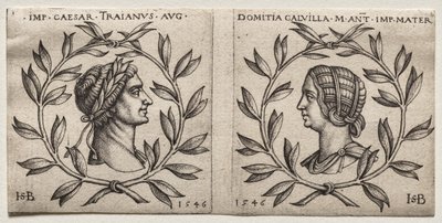 Busts of Emperor Trajan and Domitia Calvilla by Hans Sebald Beham