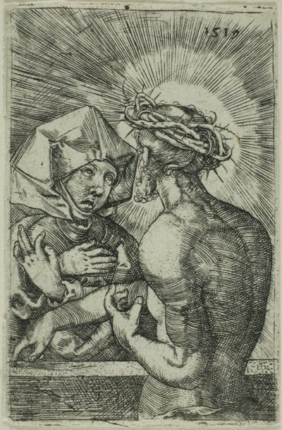 Christ Crowned with Thorns Speaking to His Mother by Hans Sebald Beham