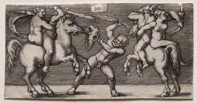 Combat of Three Men by Hans Sebald Beham