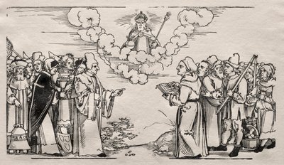 Dispute Between Luther and a Catholic Theologian by Hans Sebald Beham