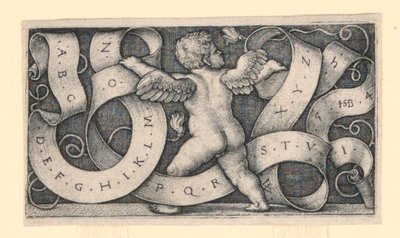 Genius with Alphabet by Hans Sebald Beham