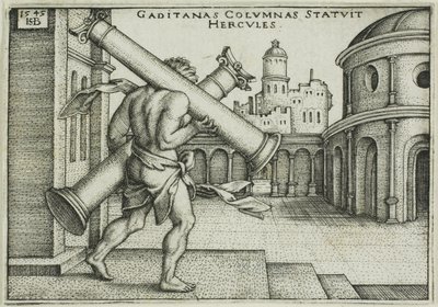Hercules and Columns of Gaza by Hans Sebald Beham
