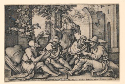 Job Conversing with his Friends by Hans Sebald Beham