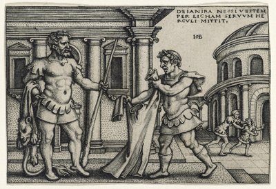 Lichas Bringing the Garment of Nessus to Hercules, 1540s by Hans Sebald Beham