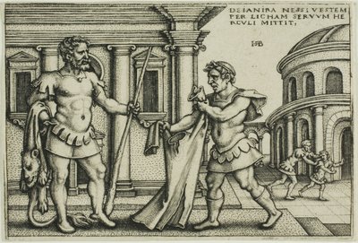 Lichas Bringing the Garment of Nessus to Hercules, from The Labors of Hercules by Hans Sebald Beham