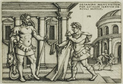 Lichas Bringing the Garment of Nessus to Hercules, from The Labors of Hercules by Hans Sebald Beham
