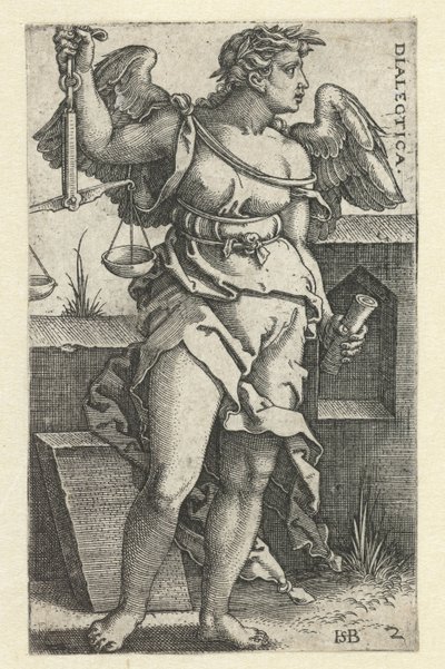 Logic (Dialectic) (title on object) Seven Liberal Arts (series title) by Hans Sebald Beham