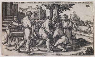 Return of the Prodigal Son from the series The History of the Prodigal Son by Hans Sebald Beham