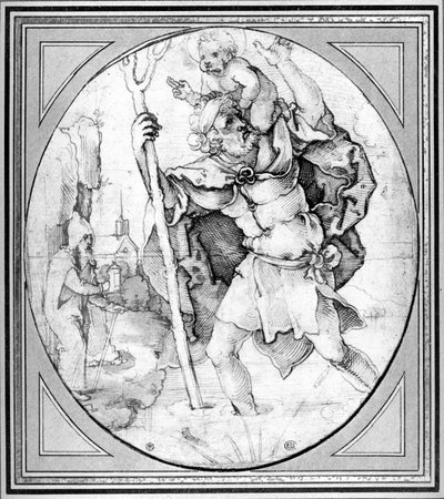 Saint Christopher by Hans Sebald Beham