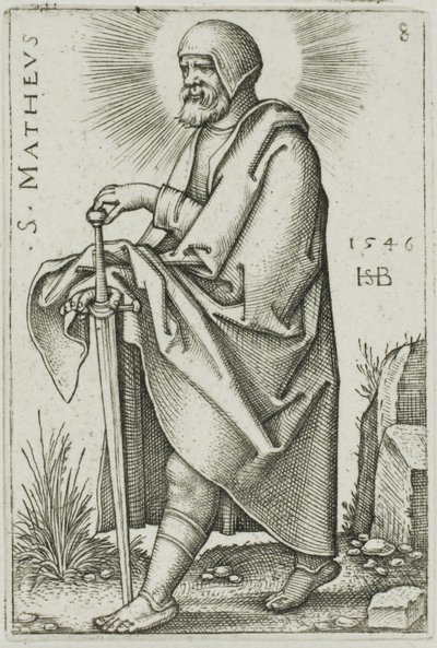 St. Matthew, Plate 8 from The Twelve Apostles by Hans Sebald Beham