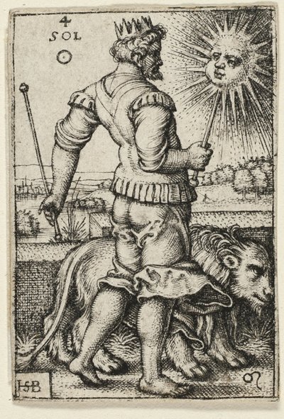Sun, plate four from The Seven Planets with the Zodiacs by Hans Sebald Beham