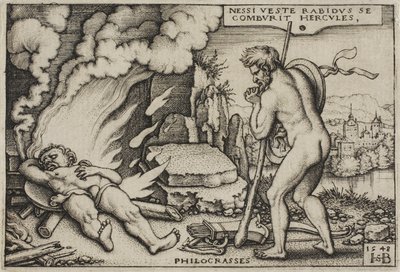 The Death of Hercules, from The Labours of Hercules by Hans Sebald Beham