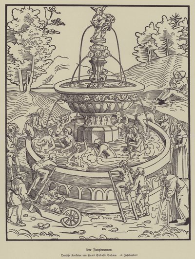 The Fountain of Youth, 16th Century by Hans Sebald Beham