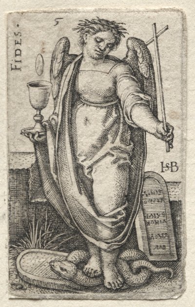 The Knowledge of God and the Seven Cardinal Virtues: Fidelity - Fides by Hans Sebald Beham