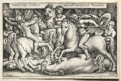 The Labors of Hercules: Hercules Conquering Troy by Hans Sebald Beham