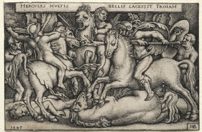 The Labors of Hercules: Hercules Conquering Troy, 1545 by Hans Sebald Beham