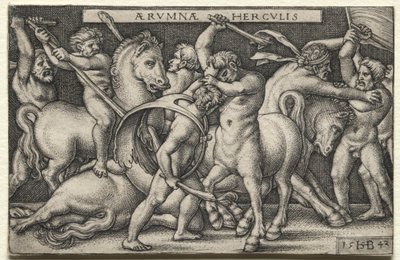 Hercules Defeating the Centaurs by Hans Sebald Beham