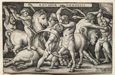 The Labors of Hercules: Hercules Defeating the Centaurs, 1542 by Hans Sebald Beham
