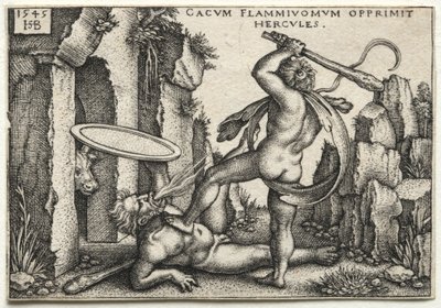 The Labors of Hercules: Hercules Killing the Giant Cacus, 1545 by Hans Sebald Beham