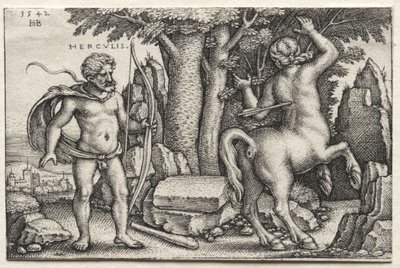 Hercules and Nessus by Hans Sebald Beham
