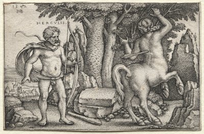 Hercules and Nessus by Hans Sebald Beham