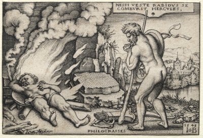 The Labors of Hercules: Hercules on his Pyre by Hans Sebald Beham