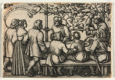 The Peasant Wedding or the Twelve Months: No. 8, 1546 by Hans Sebald Beham