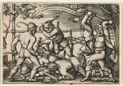 The Peasant Wedding or the Twelve Months: No. 9 by Hans Sebald Beham