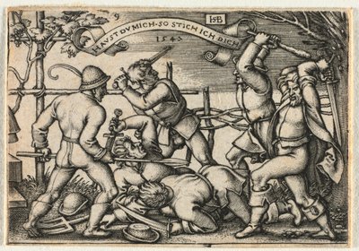 The Peasant Wedding or the Twelve Months: No. 9, 1547 by Hans Sebald Beham