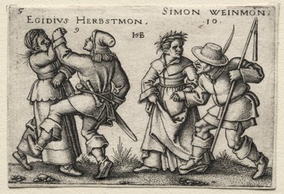 The Village Wedding: Egidius Herbstmon / Simon Weimon by Hans Sebald Beham
