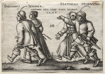 The Village Wedding: Fabianus Jenner / Mathias Hornung by Hans Sebald Beham
