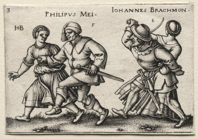 The Village Wedding: Philipus Mei Johannes Brachmon by Hans Sebald Beham