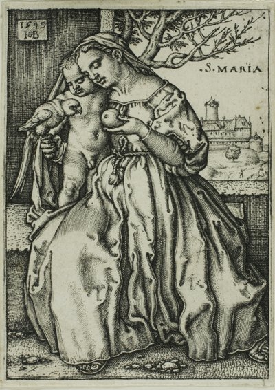 The Virgin and Child with the Parrot by Hans Sebald Beham