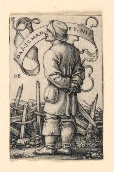 The Weather Peasant: "That Does No Harm" by Hans Sebald Beham
