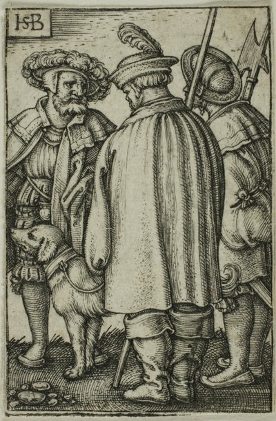 Three Soldiers and a Dog by Hans Sebald Beham