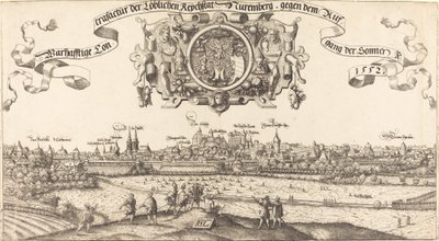 View of Nuremberg from the East (center section) by Hans Sebald Lautensack