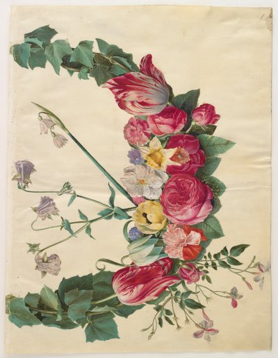 Flower Garland from the album Gottorfer Codex, c.1650 by Hans Simon Holtzbecher