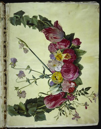 Flower Wreath by Hans Simon Holtzbecker