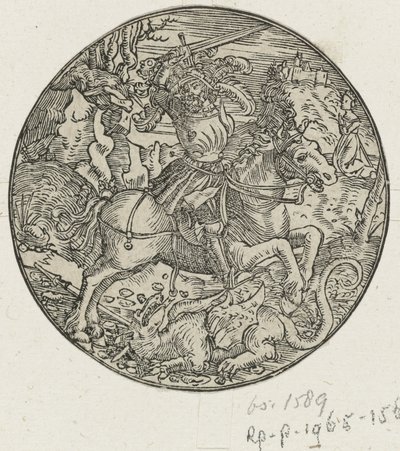 St. George Slays the Dragon by Hans Springinklee (manner of)