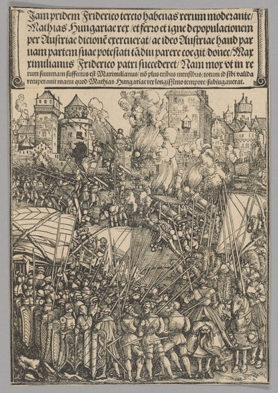 Expulsion of the Hungarians, plate 13 from Historical Scenes from the Life of Emperor Maximilian I from the Triumphal Arch by Hans Springinklee