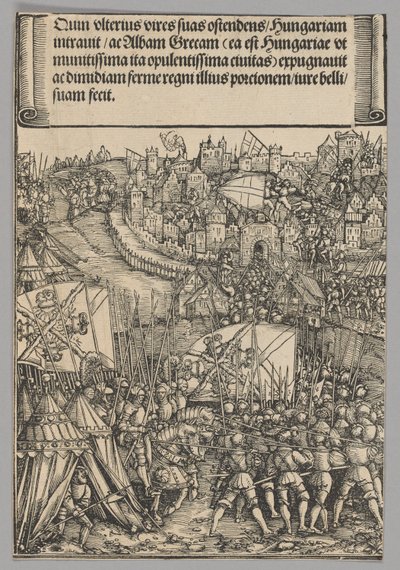 Hungarian Campaign, Plate 14 from Historical Scenes from the Life of Emperor Maximilian I from the Triumphal Arch by Hans Springinklee