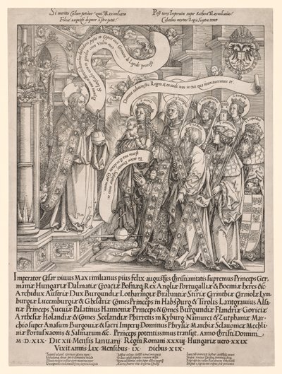 The Emperor Maximilian Presented by His Patron Saints to the Almighty by Hans Springinklee