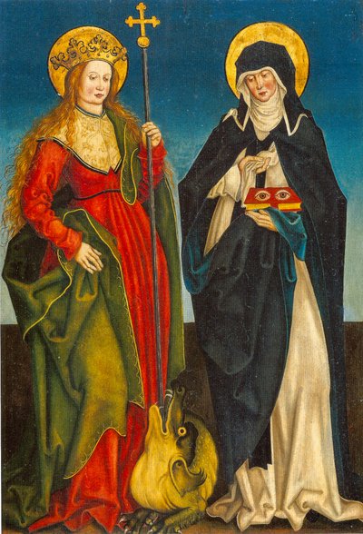 Saints Margaret and Ottilia - Inzigkofen Altar by Hans und Jakob Strüb